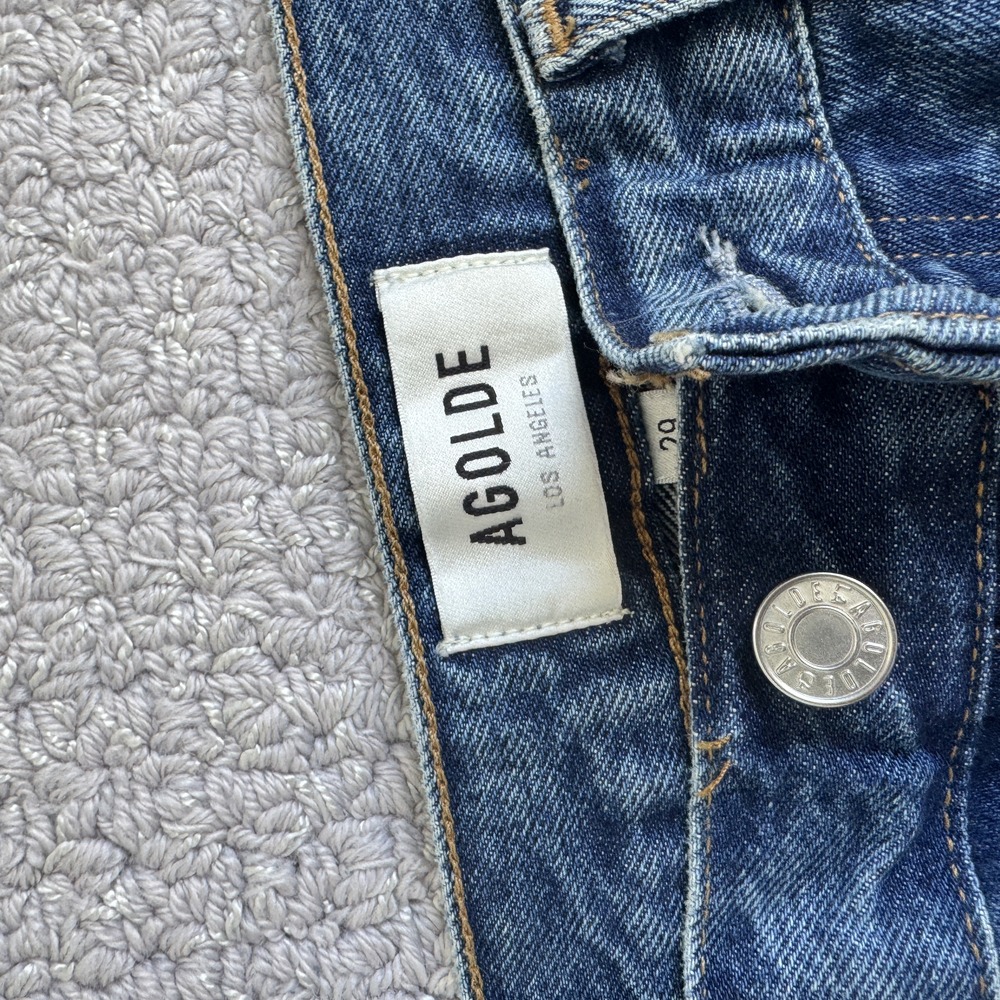 AGOLDE Lana High Rise Straight Jeans Indigo Size 29 - Picture 4 of 9